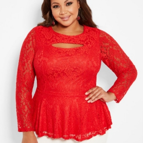 ashley stewart peplum top